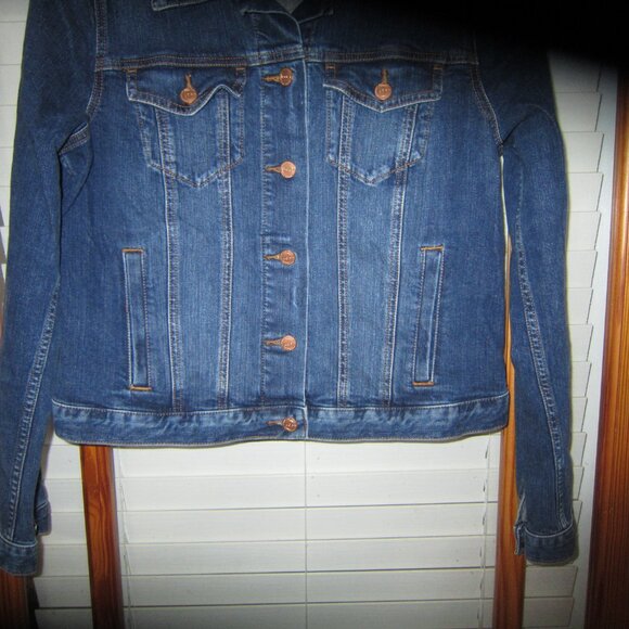 Loft Jeans Jacket Trucker Women's Large Stretch - Picture 7 of 9